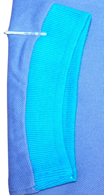 Polo Shirt, Dark Blue/Light Blue/Maroon; Cotton