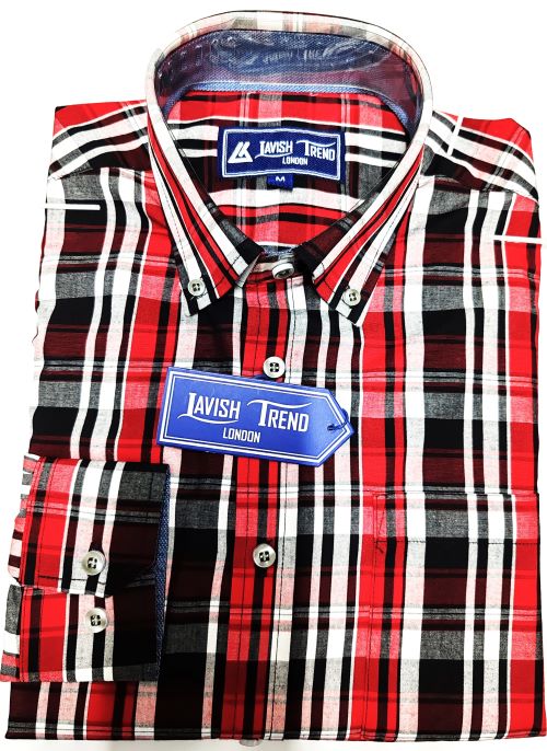 Check Shirt, Long Sleeve, 100% Cotton