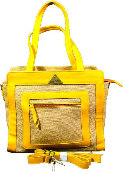 Ladies Hand Bag/ Shoulder Bag; 100% Top Grain Cowhide Leather & Jute fibre