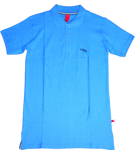 Polo Shirt, Blue, Cotton