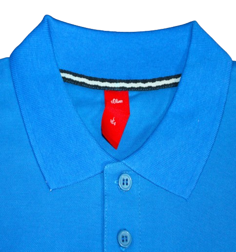 Polo Shirt, Blue, Cotton