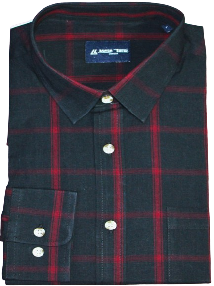 Check, Black, Full Sleeve, Cotton Shirt