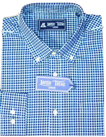 Blue Check, Full Sleeve, Cotton Shirt.