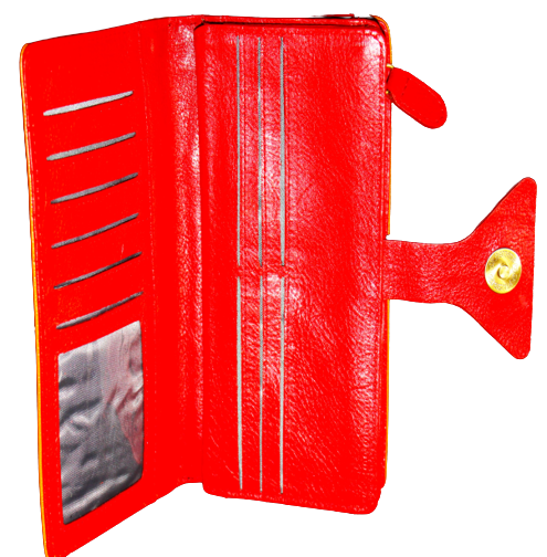 Women Purse/Vanity/Cardholder, 100% Top Grain Cowhide Leather