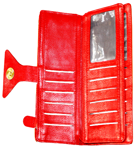 Women Purse/Vanity/Cardholder, 100% Top Grain Cowhide Leather