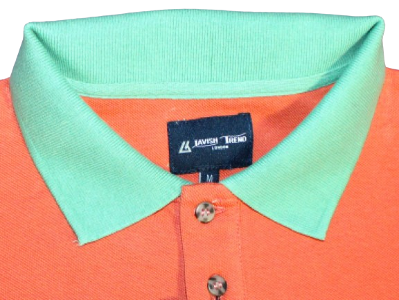 Unisex Polo Shirt, Maroon/Green, Cotton