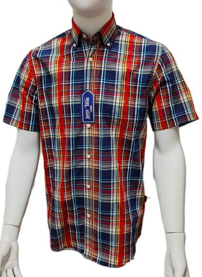 Check, Short Sleeve, Cotton Mix Shirt