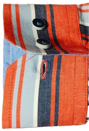 Stripe Shirt, Long Sleeve,  100% Cotton.