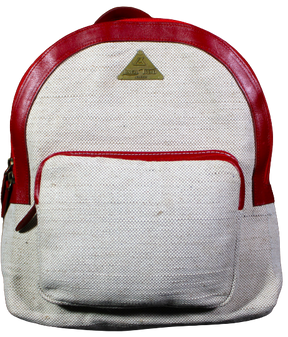 Office Bag/ Backpack/ School Bag; Lavish Trend London;  for Women/ Girl; Leather and Natural Jute fabric.