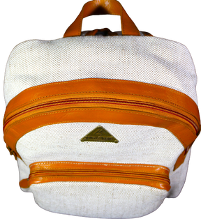 Office Bag/Backpack/School Bag; Lavish Trend London; for Women/ Girl, Leather & Golden Fibre of Natural Jute Fabric.