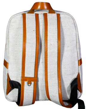 Office Bag/Backpack/School Bag; Lavish Trend London; for Women/ Girl, Leather & Golden Fibre of Natural Jute Fabric.