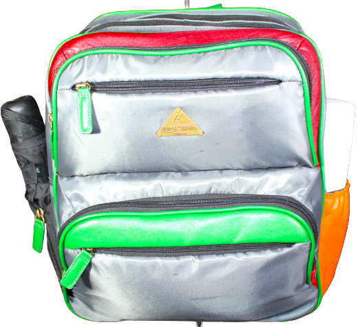 Unisex Office Bag/ Backpack/ School Bag; Leather & Fabrics.