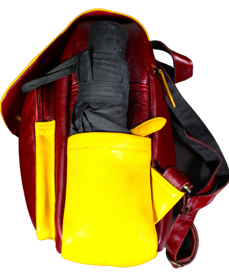 Unisex Office Bag/ Backpack/ School Bag; 100% Top Grain Cowhide Leather