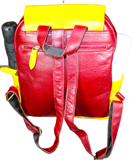 Unisex Office Bag/ Backpack/ School Bag; 100% Top Grain Cowhide Leather