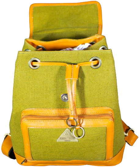 Office Bag/ Backpack/ School Bag; Lavish Trend London; for Women/ Girl; Leather & Jute Fabric.