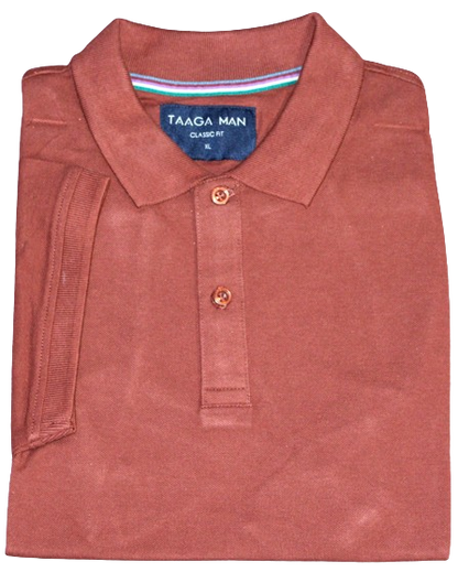 Polo Shirt, Brown, Cotton