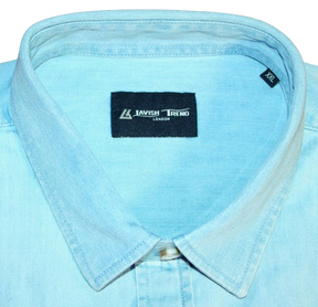 Denim, Light/Faded Blue Shirt for Men