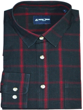 Check Black/Red Cotton Shirt for Men