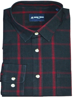 Check Black/Red Cotton Shirt for Men