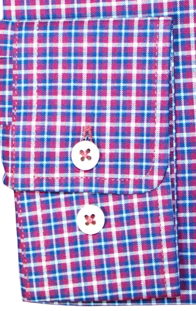 Burgundy Check; Full Sleeve, Cotton Shirt