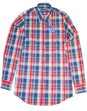 Check Shirt for Men, Multicolour, Full Sleeves, Button-free Collar.  Lavish Trend - London.