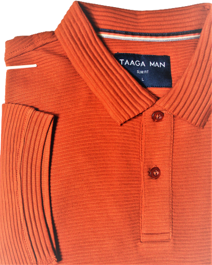 Polo Shirt, Built in Stripe, Cotton
