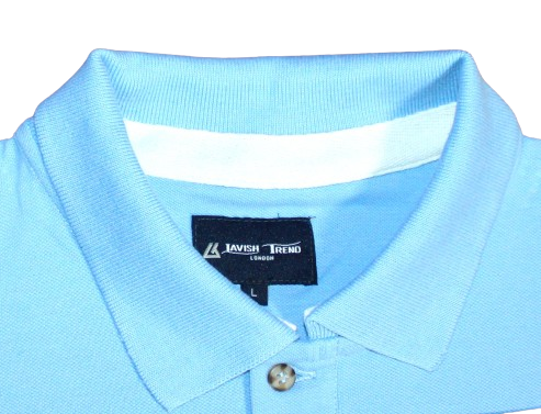 Polo Shirt for Men, Light-Bright Sky Blue.  Lavish Trend - London