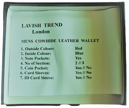 Wallet for Men, Handmade, 100% Top Grain Cowhide Leather