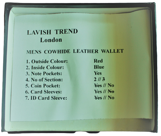 Wallet for Men, Handmade, 100% Top Grain Cowhide Leather