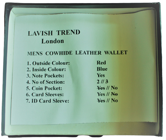 Wallet for Men, Handmade, 100% Top Grain Cowhide Leather, Lavish Trend London.