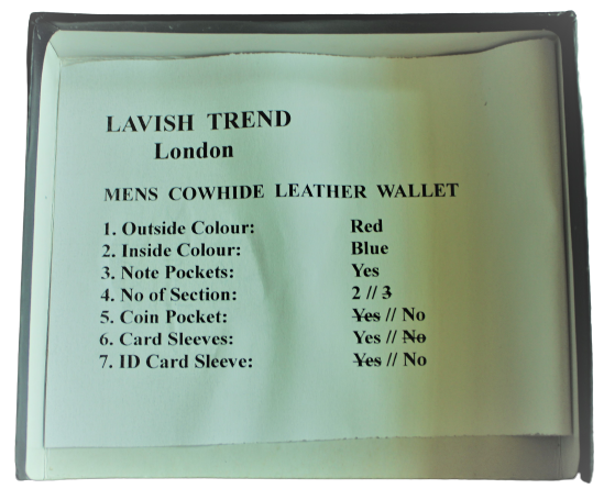 Wallet for Men, Handmade, 100% Top Grain Cowhide Leather